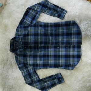 Plaid Button down tailored slim fit shirt